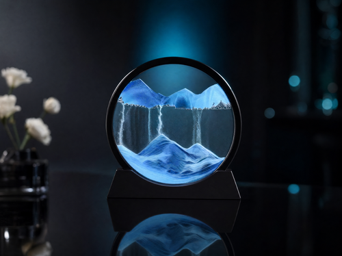 Driftscape Sand Glass in deep-sea blue